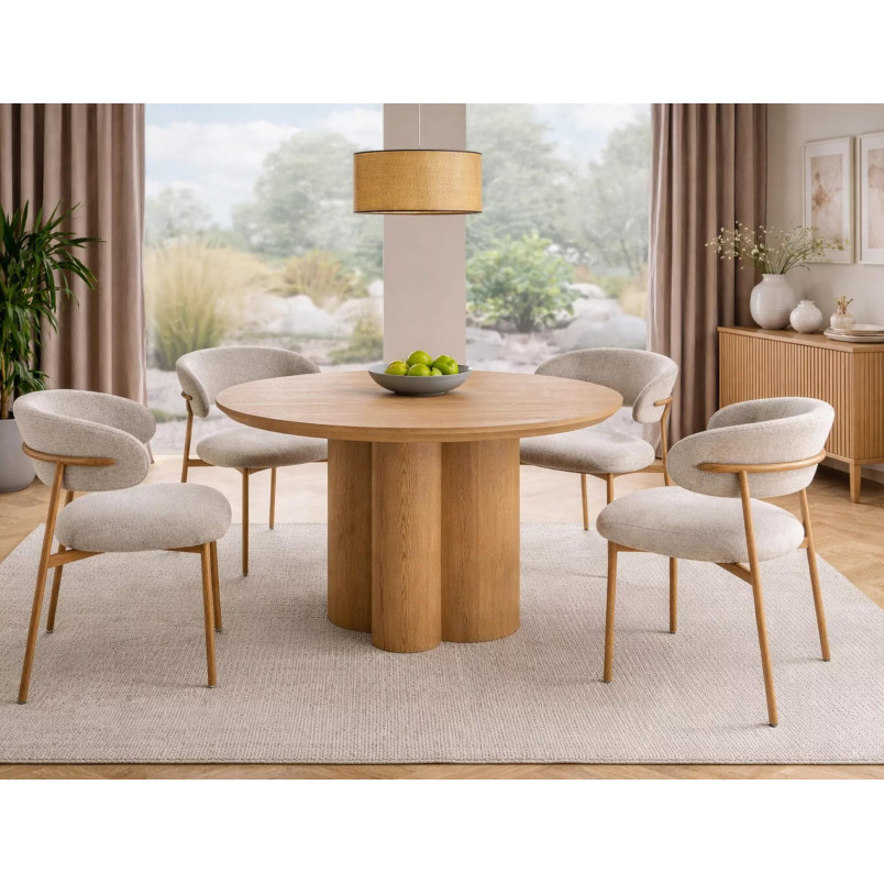 Stół okrągły Japandi Rosalia 120cm Signal - Elegancki design