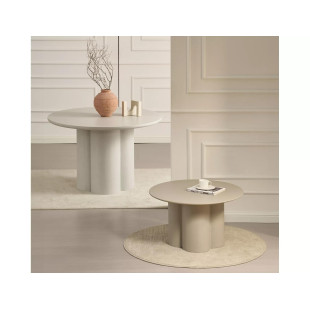 Stół Rosalia 120cm ecru Signal - Elegancki design z mikrocementu