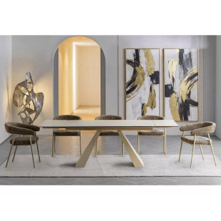 Stół rozkładany Salvadore Ceramic 160-240x90 Signal | Elegancki design