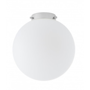 Plafon szklana kula Alur 30cm biały/chrom Kaspa - Luksus i światło