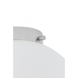 Plafon szklana kula Alur 30cm biały/chrom Kaspa - Luksus i światło