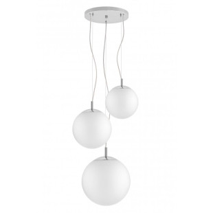 Lampa wisząca 3 kule białe Kaspa Alur III - Nowoczesny design