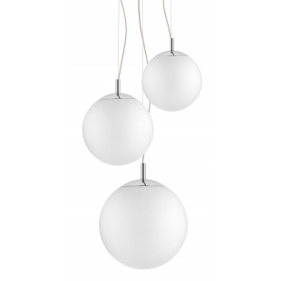 Lampa wisząca 3 kule białe Kaspa Alur III - Nowoczesny design