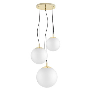 Lampa wisząca 3 kule biało-złota Kaspa Alur III | Sklep Lamp