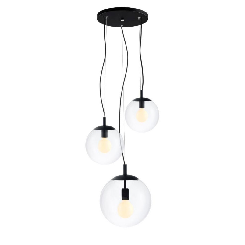 Lampa wisząca Kaspa Alur III - 3 kule szklane, nowoczesny design