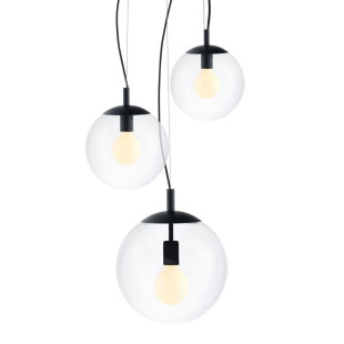 Lampa wisząca Kaspa Alur III - 3 kule szklane, nowoczesny design