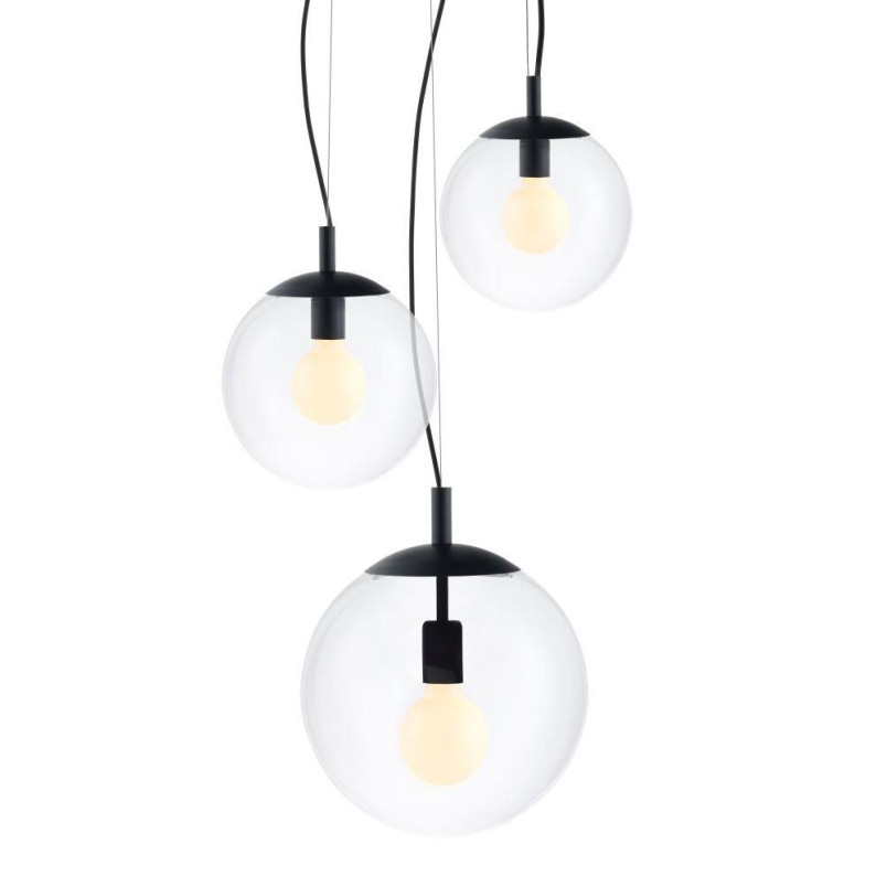 Lampa wisząca Kaspa Alur III - 3 kule szklane, nowoczesny design