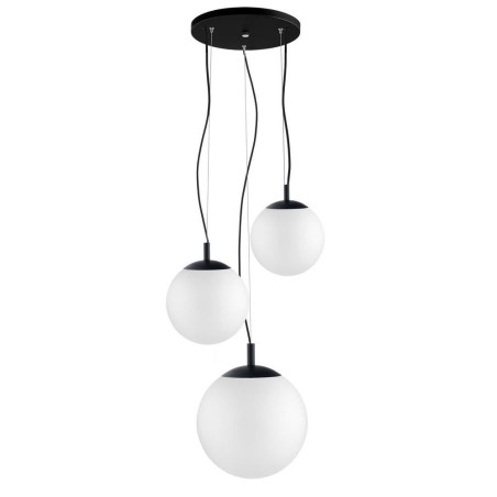 Lampa wisząca 3 kule biały/czarny Kaspa Alur III | Sklep z lampami