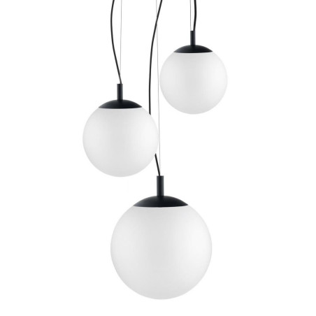 Lampa wisząca 3 kule biały/czarny Kaspa Alur III | Sklep z lampami