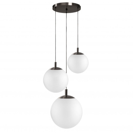 Lampa wisząca Kaspa Alur III - 3 kule, biały/tytanowy