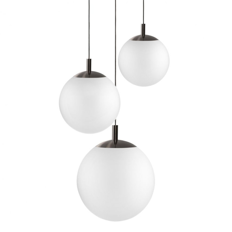 Lampa wisząca Kaspa Alur III - 3 kule, biały/tytanowy
