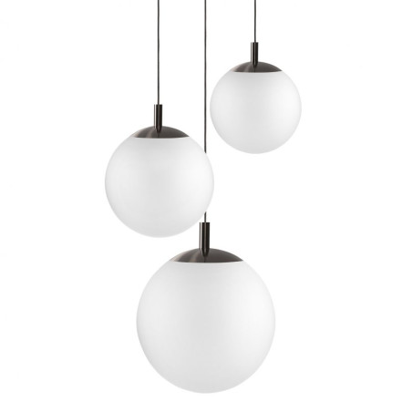 Lampa wisząca Kaspa Alur III - 3 kule, biały/tytanowy