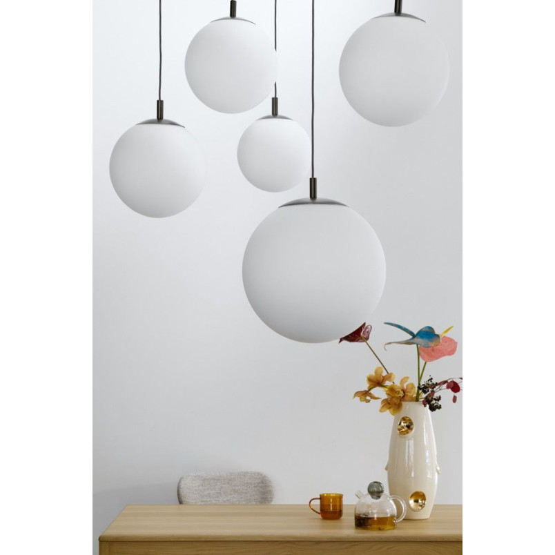 Lampa wisząca Kaspa Alur III - 3 kule, biały/tytanowy