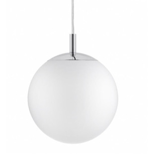 Lampa wisząca kula biała/chrom Kaspa Alur | Sklep z lampami