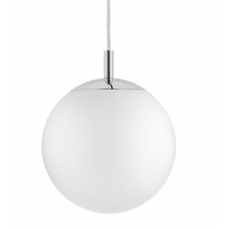 Lampa wisząca kula biała/chrom Kaspa Alur | Sklep z lampami