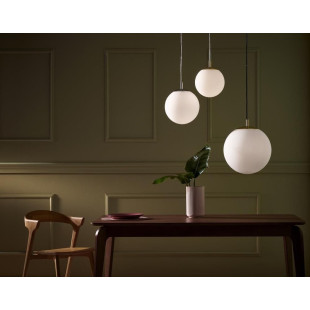 Lampa wisząca kula biała/chrom Kaspa Alur | Sklep z lampami