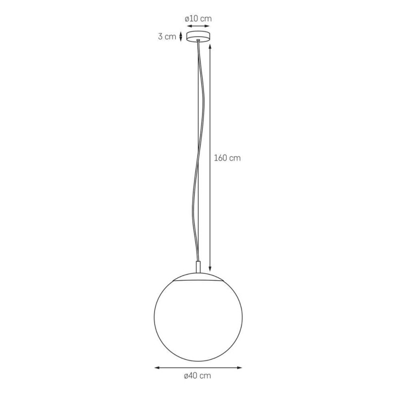 Lampa wisząca kula biała/chrom Kaspa Alur | Sklep z lampami