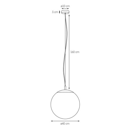 Lampa wisząca kula biała/chrom Kaspa Alur | Sklep z lampami