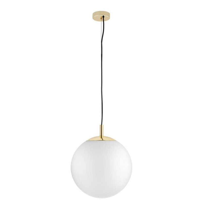 Lampa wisząca kula biało-złota Kaspa | Alur 40cm - Sklep z Lampami