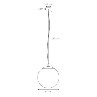 Lampa wisząca kula biało-złota Kaspa | Alur 40cm - Sklep z Lampami