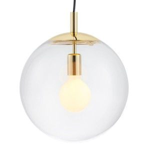Lampa wisząca kula Alur Kaspa | Szkło, złoto, 40cm