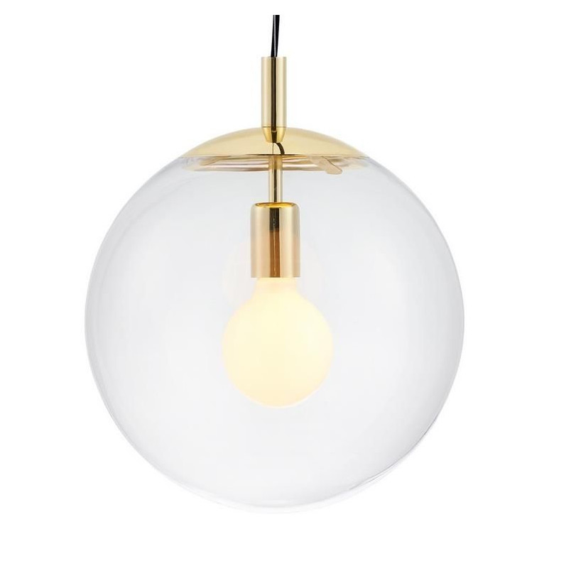Lampa wisząca kula Alur Kaspa | Szkło, złoto, 40cm