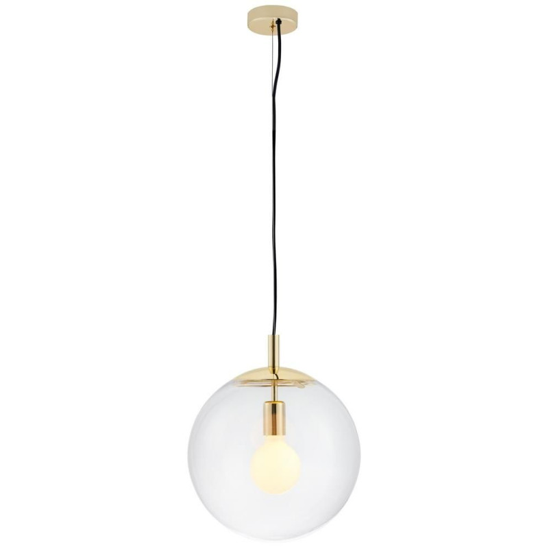 Lampa wisząca kula Alur Kaspa | Szkło, złoto, 40cm