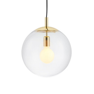 Lampa wisząca kula Alur Kaspa | Szkło, złoto, 40cm