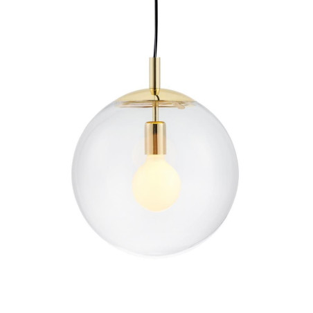Lampa wisząca kula Alur Kaspa | Szkło, złoto, 40cm