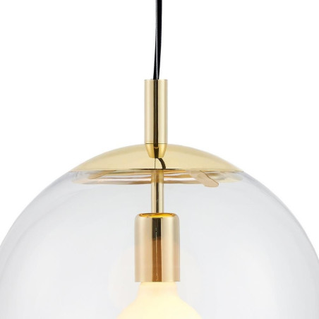 Lampa wisząca kula Alur Kaspa | Szkło, złoto, 40cm