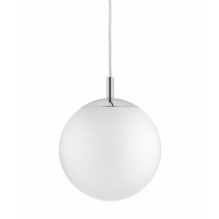 Lampa wisząca kula biała Kaspa Alur 30cm | Nowoczesny design