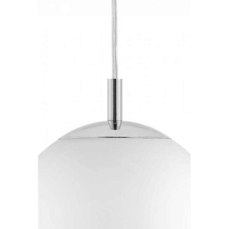 Lampa wisząca kula biała Kaspa Alur 30cm | Nowoczesny design