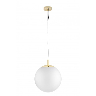 Lampa wisząca kula biało-złota Kaspa | Alur 30cm - Stylowe oświetlenie