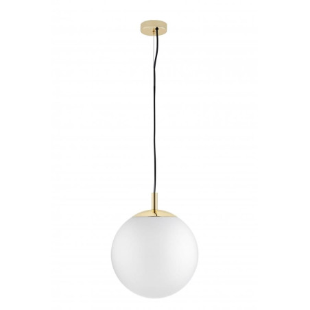 Lampa wisząca kula biało-złota Kaspa | Alur 30cm - Stylowe oświetlenie