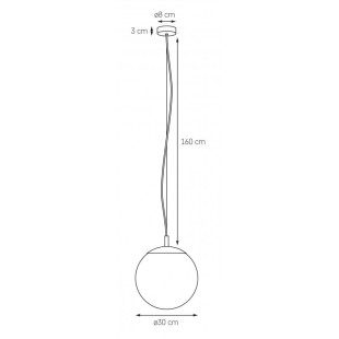 Lampa wisząca kula biało-złota Kaspa | Alur 30cm - Stylowe oświetlenie