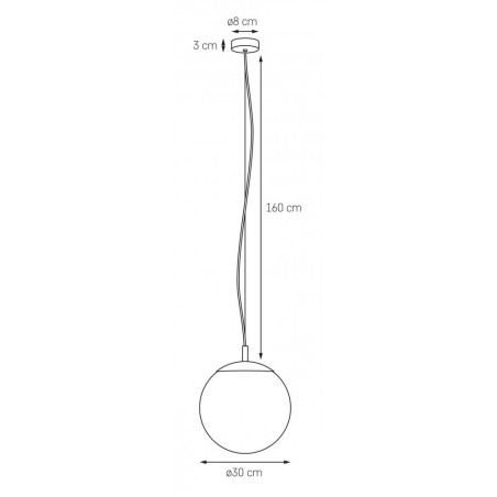 Lampa wisząca kula biało-złota Kaspa | Alur 30cm - Stylowe oświetlenie