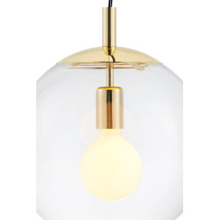 Lampa wisząca kula Alur | Szklana, złota | Kaspa