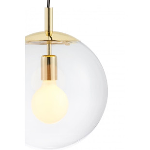 Lampa wisząca kula Alur | Szklana, złota | Kaspa