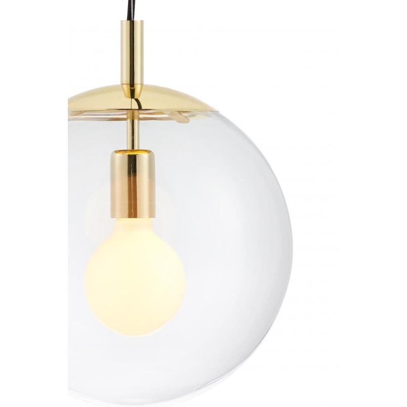 Lampa wisząca kula Alur | Szklana, złota | Kaspa