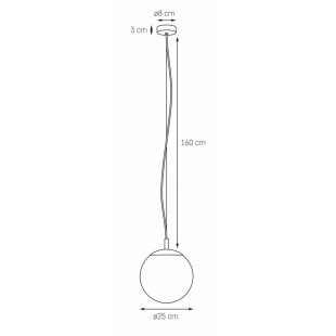 Lampa wisząca kula biała Kaspa Alur | Nowoczesny design
