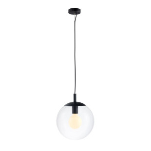Lampa wisząca kula Alur Kaspa | Szkło, Czarny | 25cm