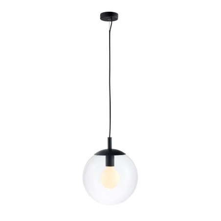 Lampa wisząca kula Alur Kaspa | Szkło, Czarny | 25cm
