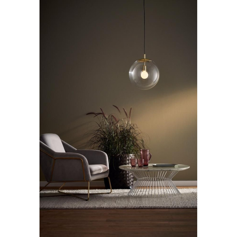 Lampa wisząca kula szklana Kaspa Alur 25cm - Elegancja i styl