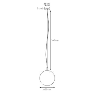 Lampa wisząca kula szklana Kaspa Alur 25cm - Elegancja i styl