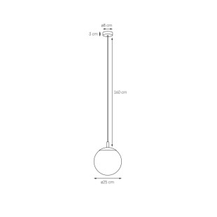 Lampa wisząca kula Kaspa Alur 25cm - nowoczesny design
