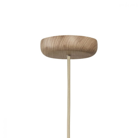 Lampa wisząca kula Alur Wood | Biały/Drewno | Kaspa