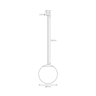 Lampa wisząca kula Alur Wood | Biały/Drewno | Kaspa