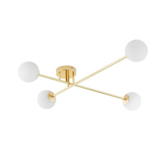 Lampa sufitowa Astra Kaspa | Glamour, 4 kule, Biało-Złota