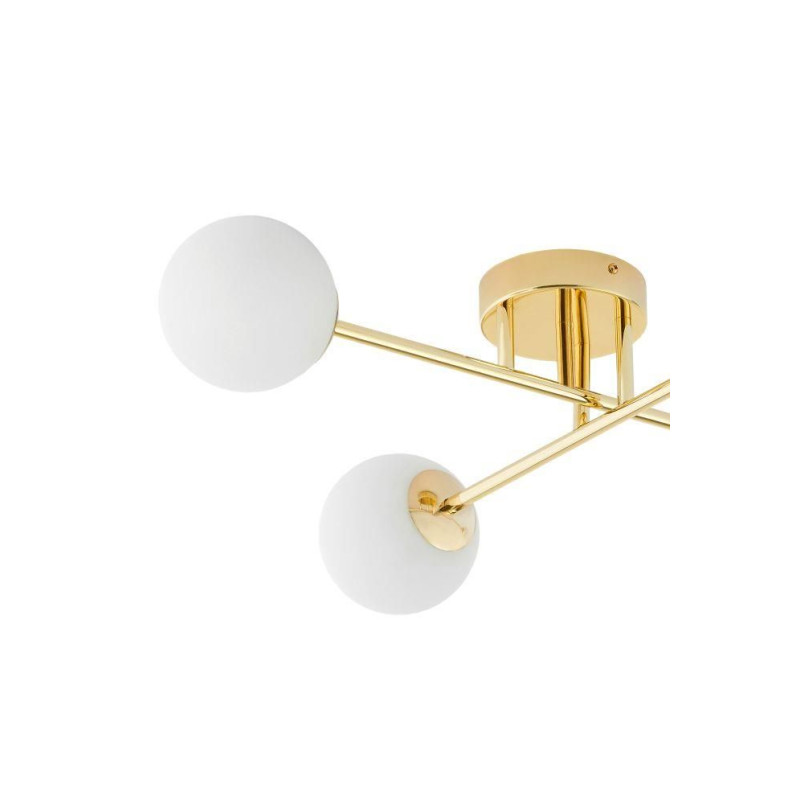 Lampa sufitowa Astra Kaspa | Glamour, 4 kule, Biało-Złota