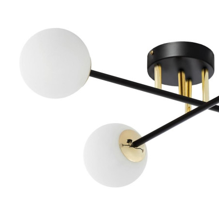 Lampa Astra Kaspa: Eleganckie 4 kule | Biały, Czarny, Złoty